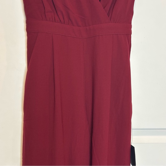 NWT Lulus Kiska Burgundy Lace Back Sleeveless Wide Leg Jumpsuit S - Picture 4 of 10